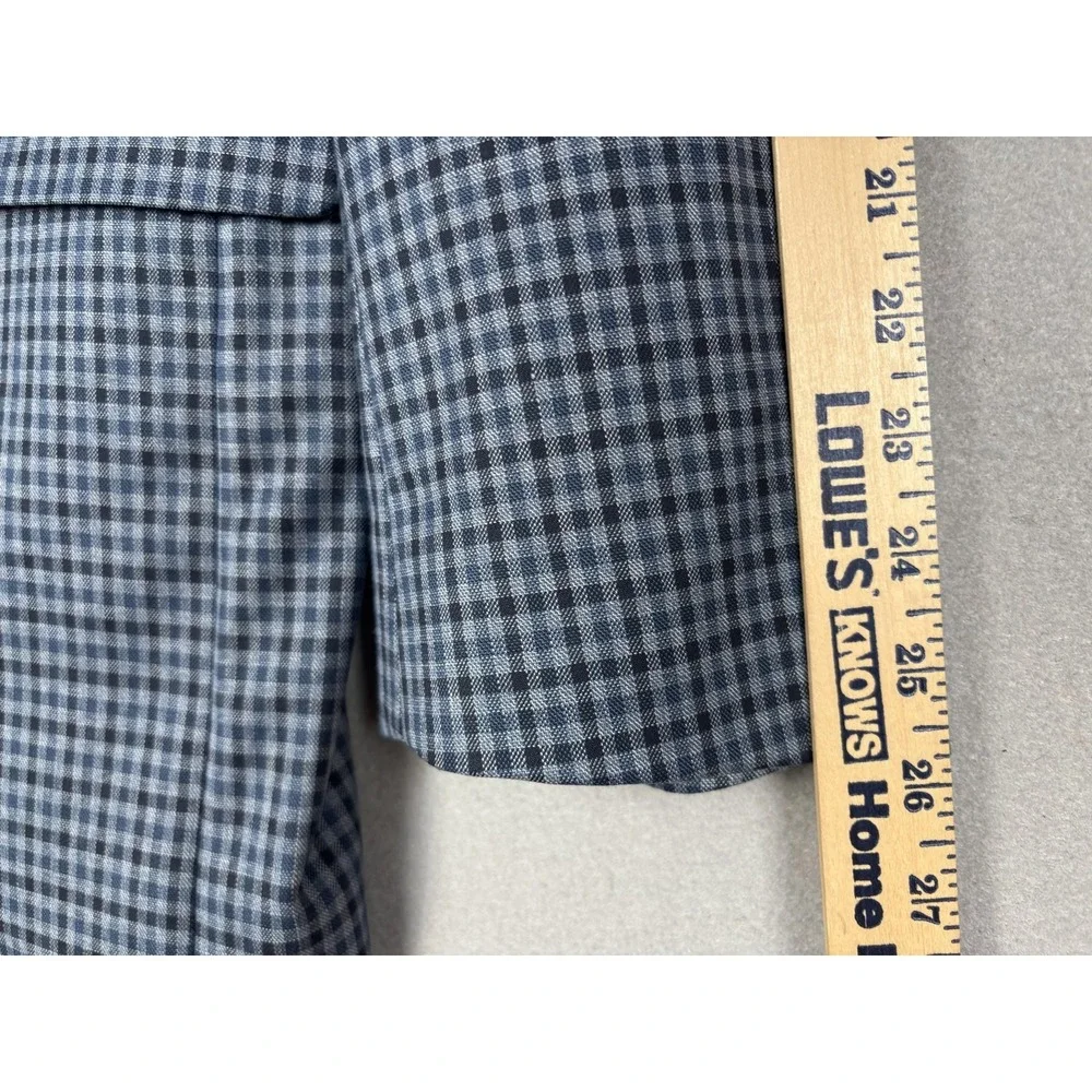Lauren Ralph Lauren Blazer Mens 42L Blue Checked 2 Button Stretch Sport Coat
